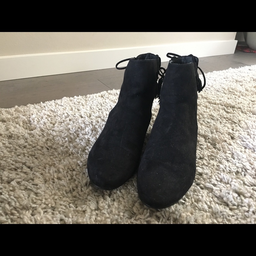 Topshop ankle back lace boots
